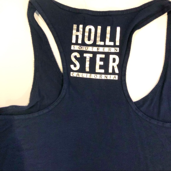 Hollister Navy Tank Top w/ front pocket SMALL - Picture 4 of 4